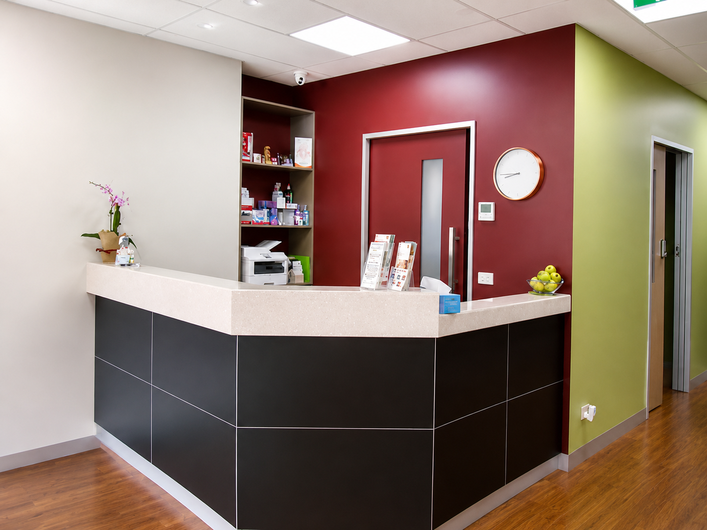 Glenlyon Dental Clinic reception desk